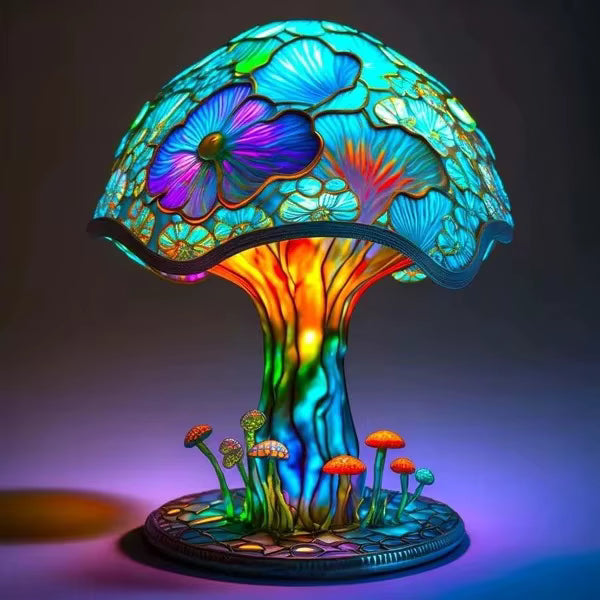 Resin table lamp, modern design, warm led light, usb switch
