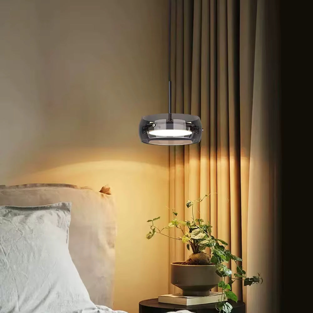 Minimalist glass pendant light