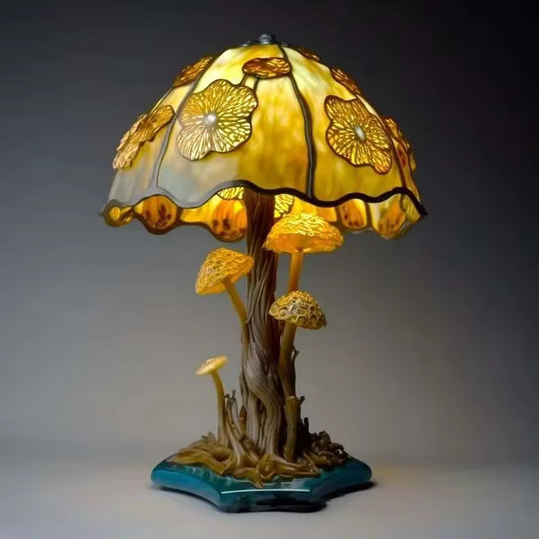 Resin table lamp, modern design, warm led light, usb switch