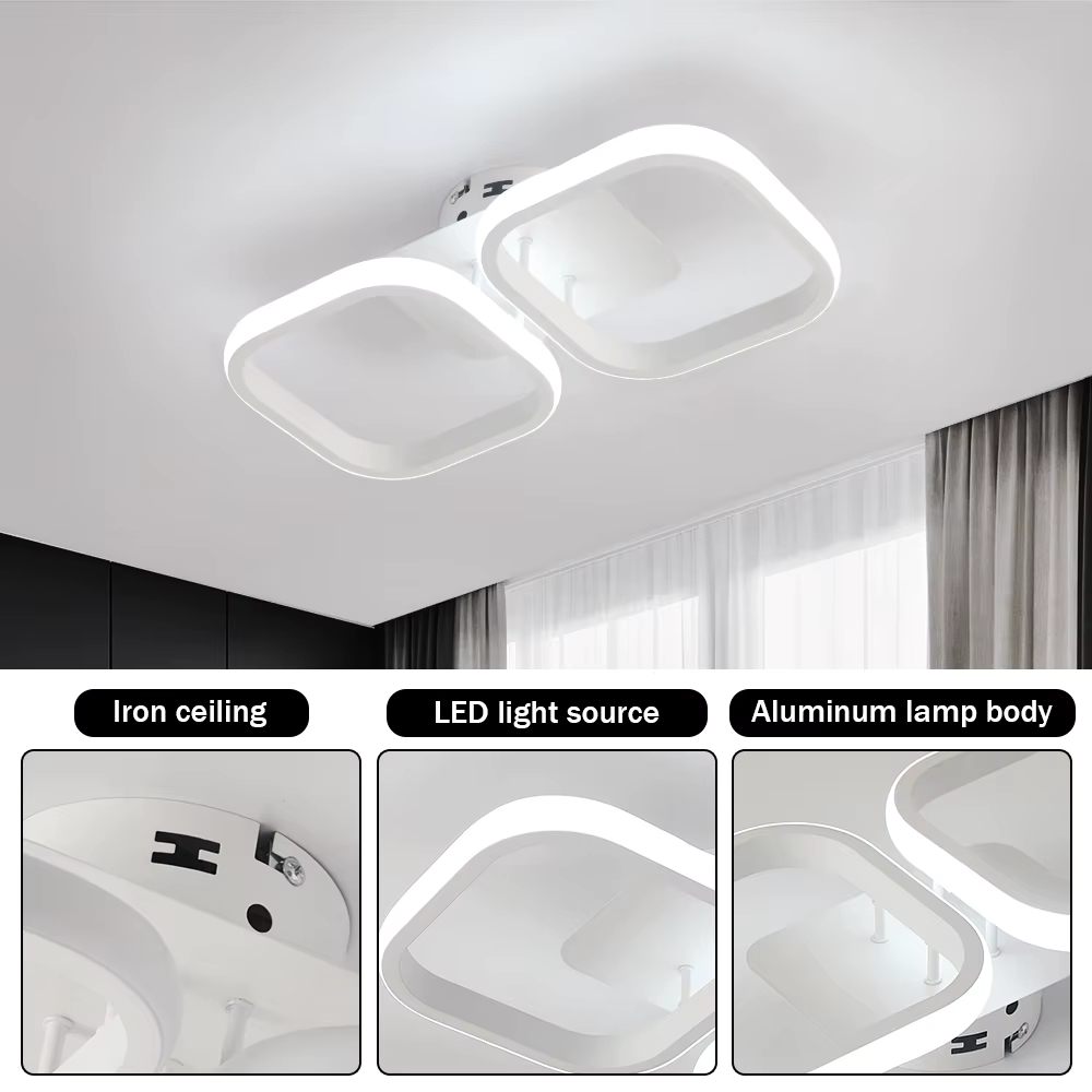 Rectangle white ceiling light
