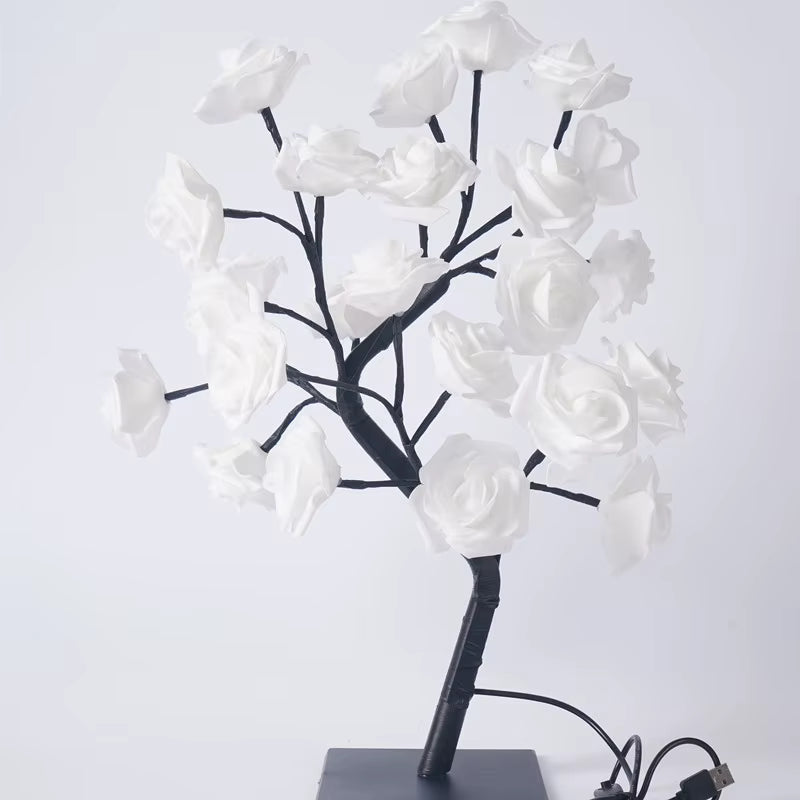 Warm led table lamp, modern design, cozy home decor