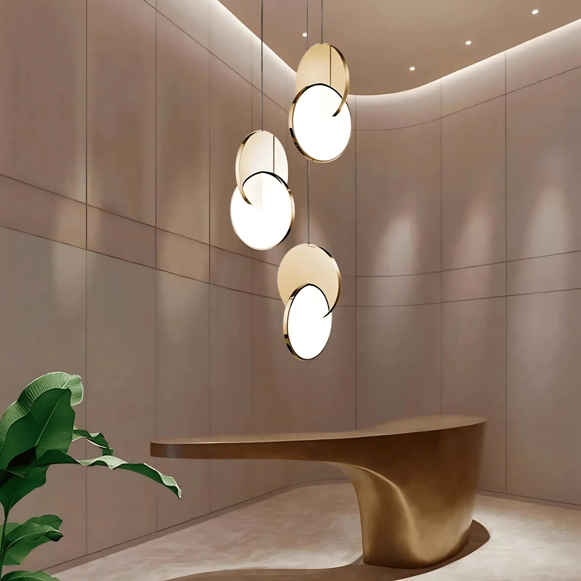 Coin pendant light
