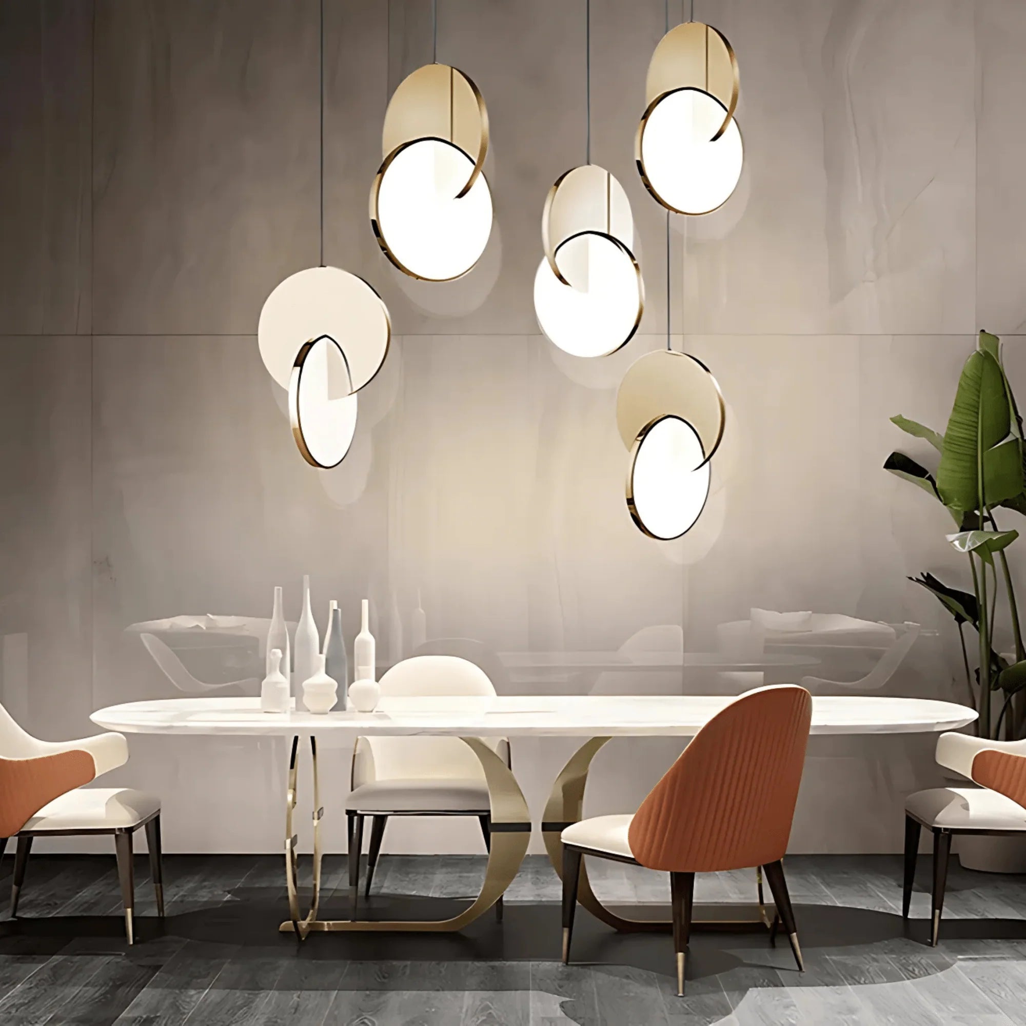 Coin pendant light