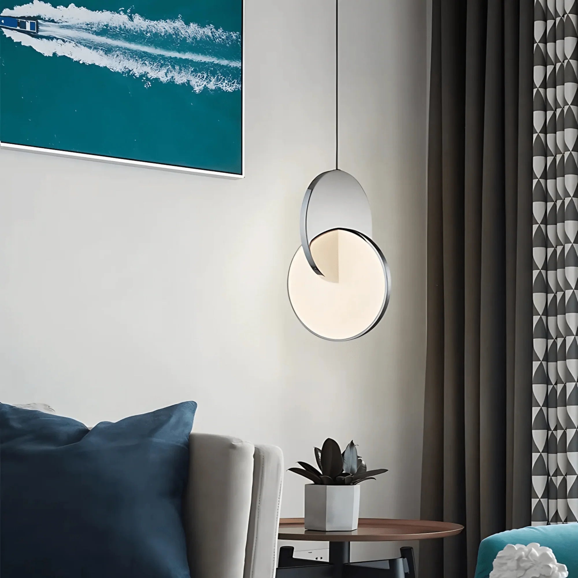 Coin pendant light