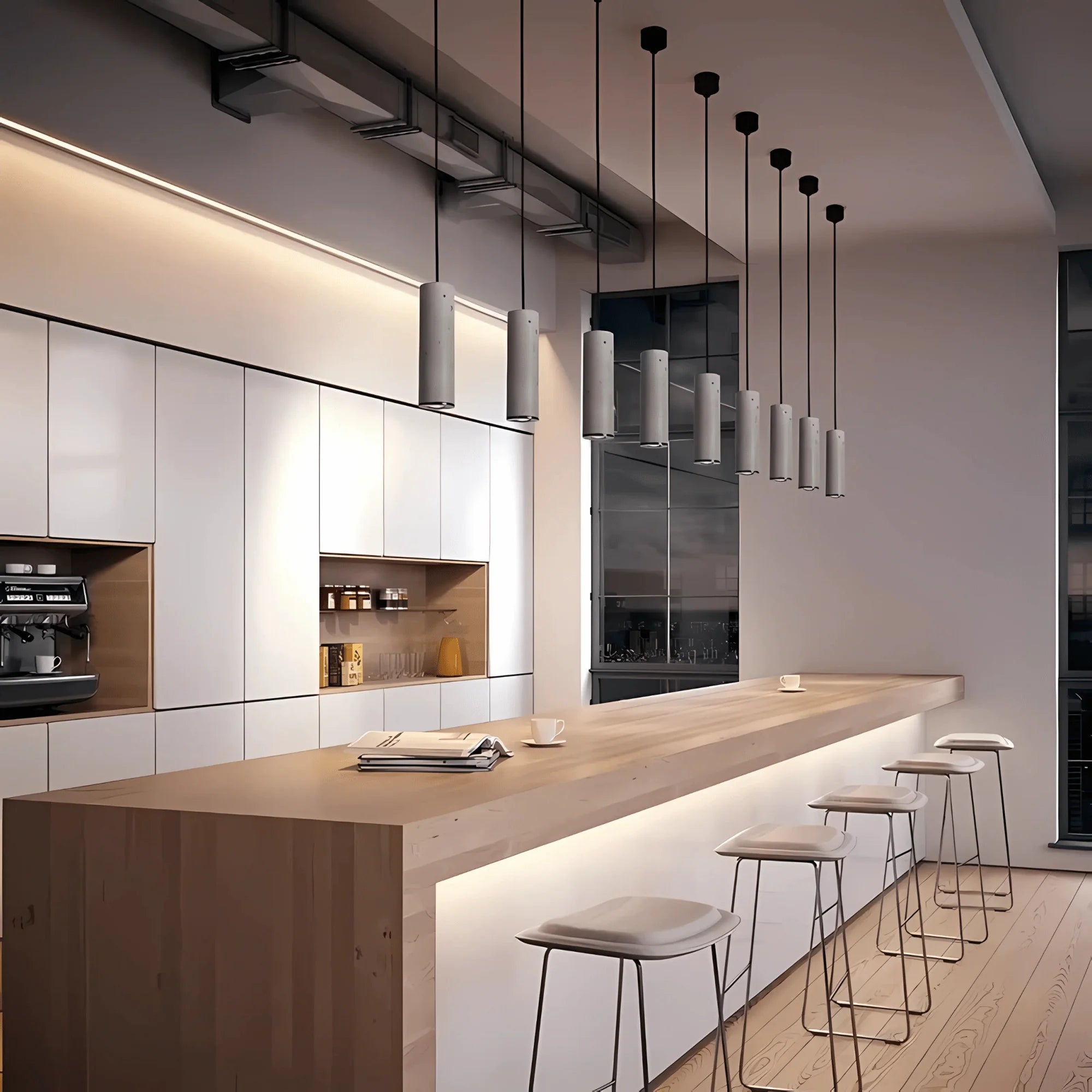 Screed concrete pendant light