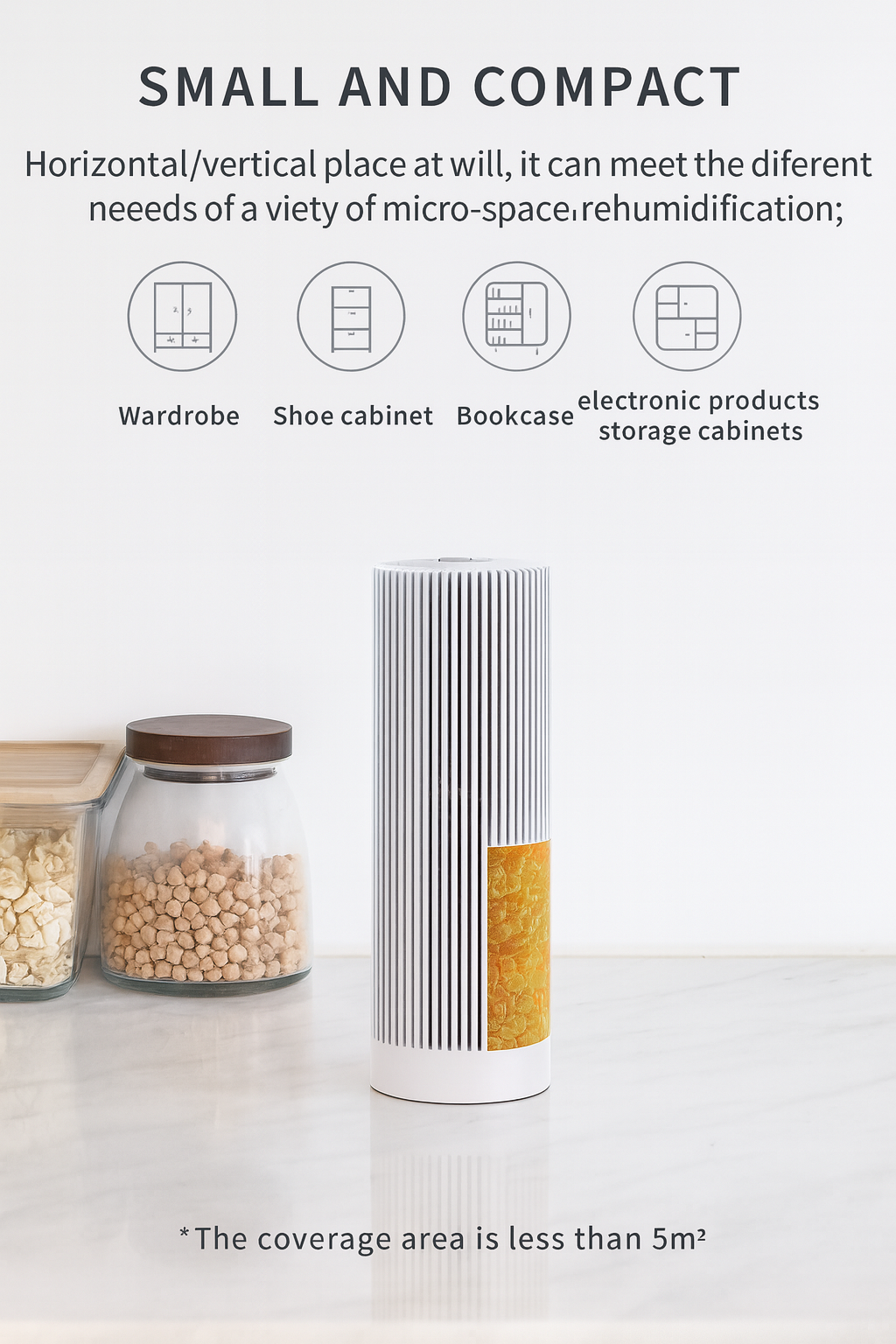 Compact wireless dehumidifier