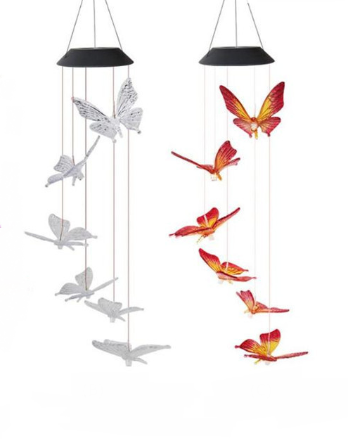 SOLAR POWERED LED BUTTERFLY LAMP