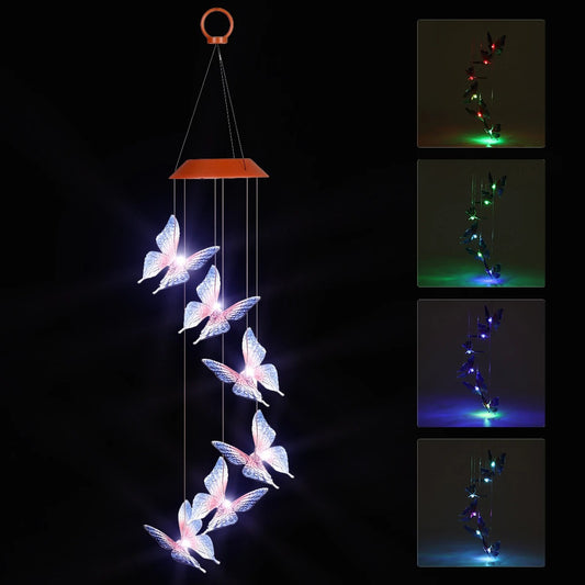 SOLAR POWERED LED BUTTERFLY LAMP