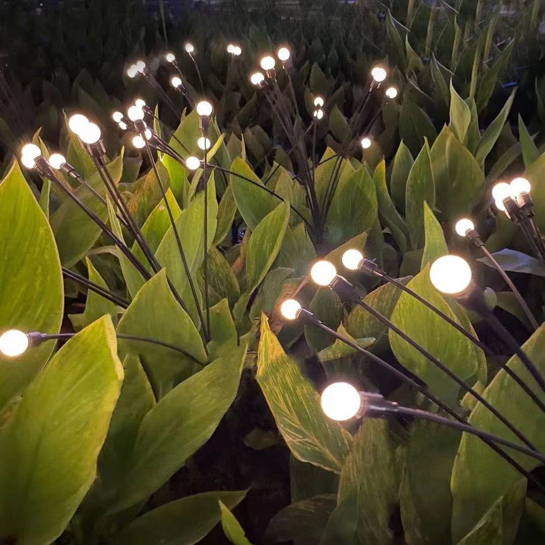 GARDEN FIREFLY-SHAPED LAMP WITH GROUND PLUG