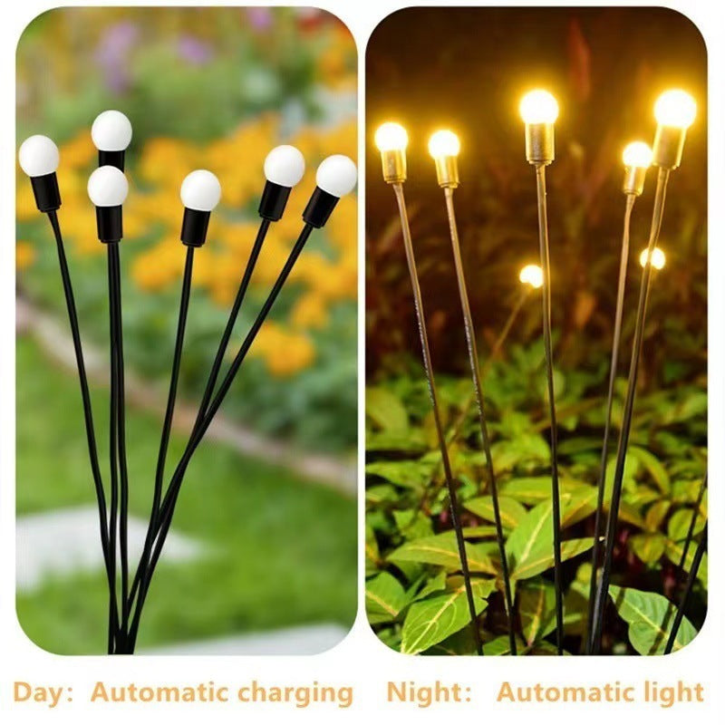 GARDEN FIREFLY-SHAPED LAMP WITH GROUND PLUG