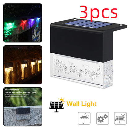 WATERPROOF NEW RGB LED SOLAR STEP FENCE LIGHT