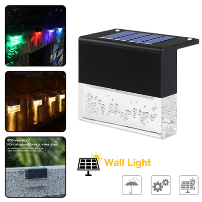 WATERPROOF NEW RGB LED SOLAR STEP FENCE LIGHT