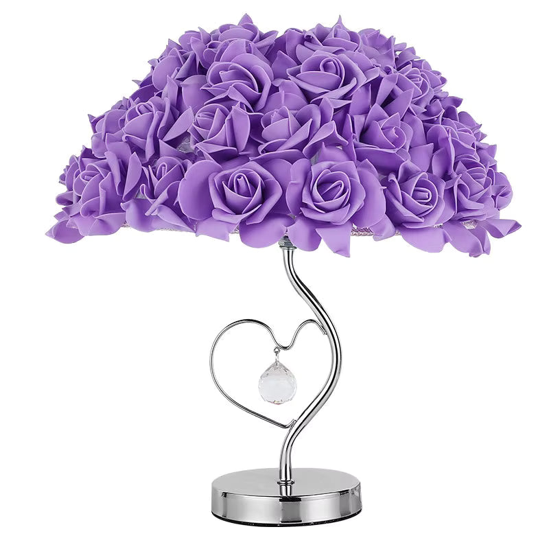 Romantic rose table lamp, warm led night light, home decor gift
