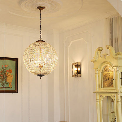 French empire crystal chandelier bronze round pendant light for living room and hotels
