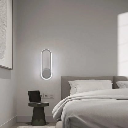 Oval LED wall light