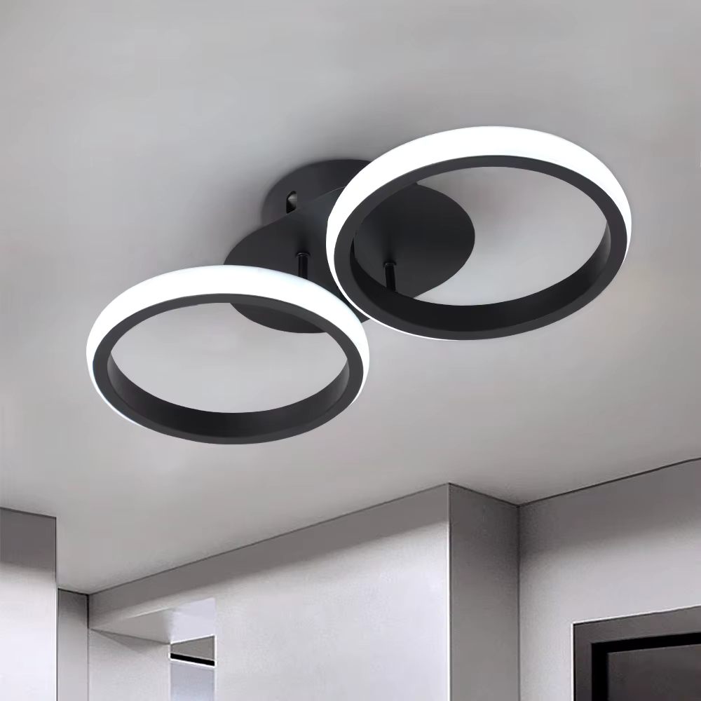 Twin ring ceiling light