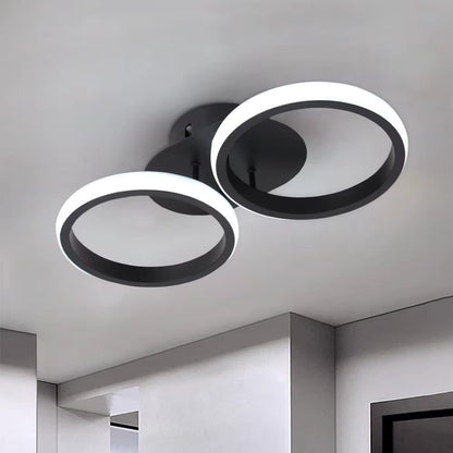 Twin ring ceiling light