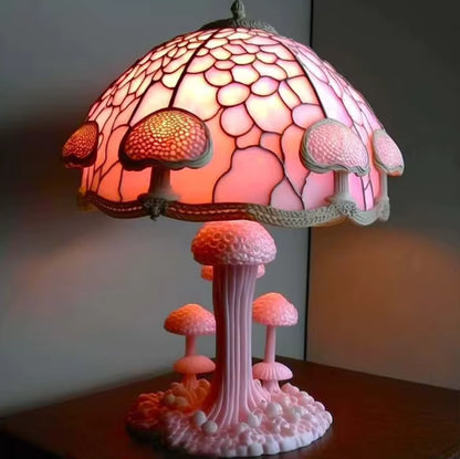 Resin table lamp, modern design, warm led light, usb switch
