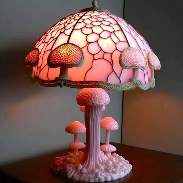 Resin table lamp, modern design, warm led light, usb switch