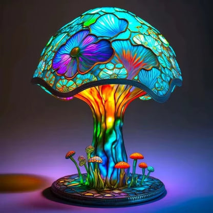 Resin table lamp, modern design, warm led light, usb switch