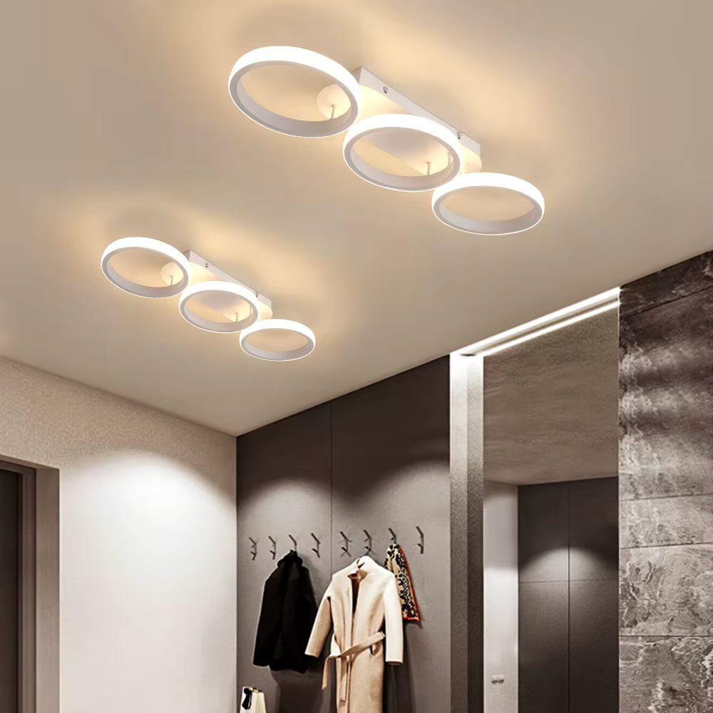 THREE RING Ceiling Light White