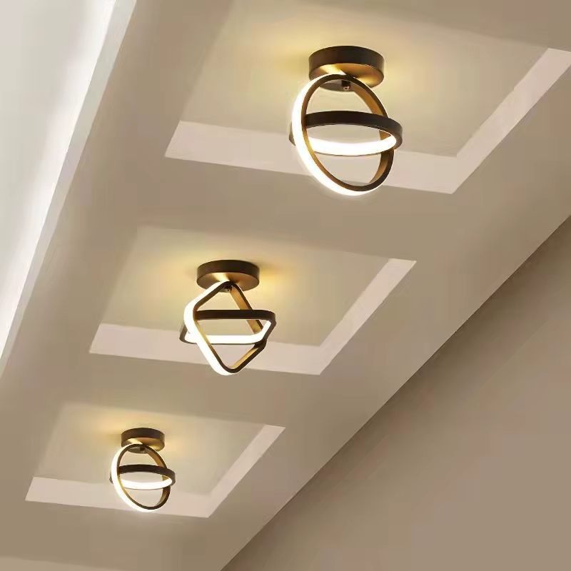Black ring ceiling light