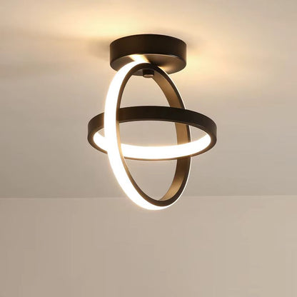 Black ring ceiling light