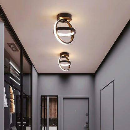 Black ring ceiling light