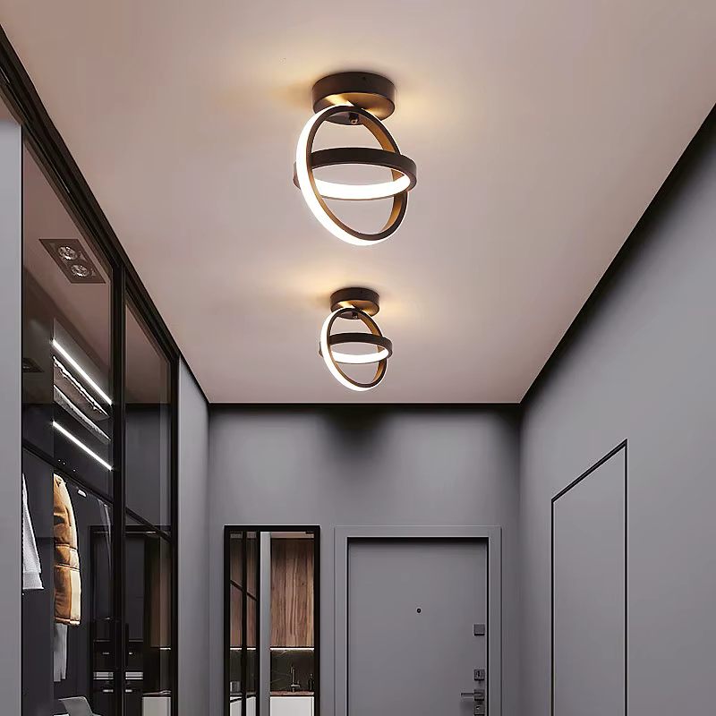 Black ring ceiling light