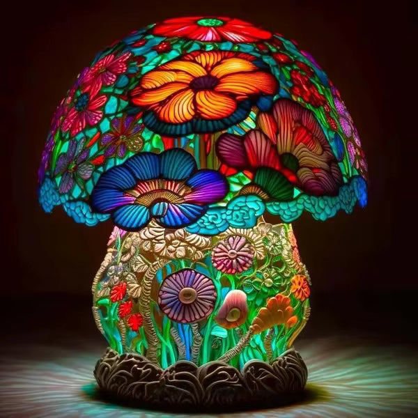 Resin table lamp, modern design, warm led light, usb switch