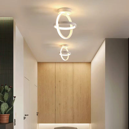 Black ring ceiling light