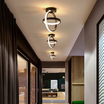 Black ring ceiling light