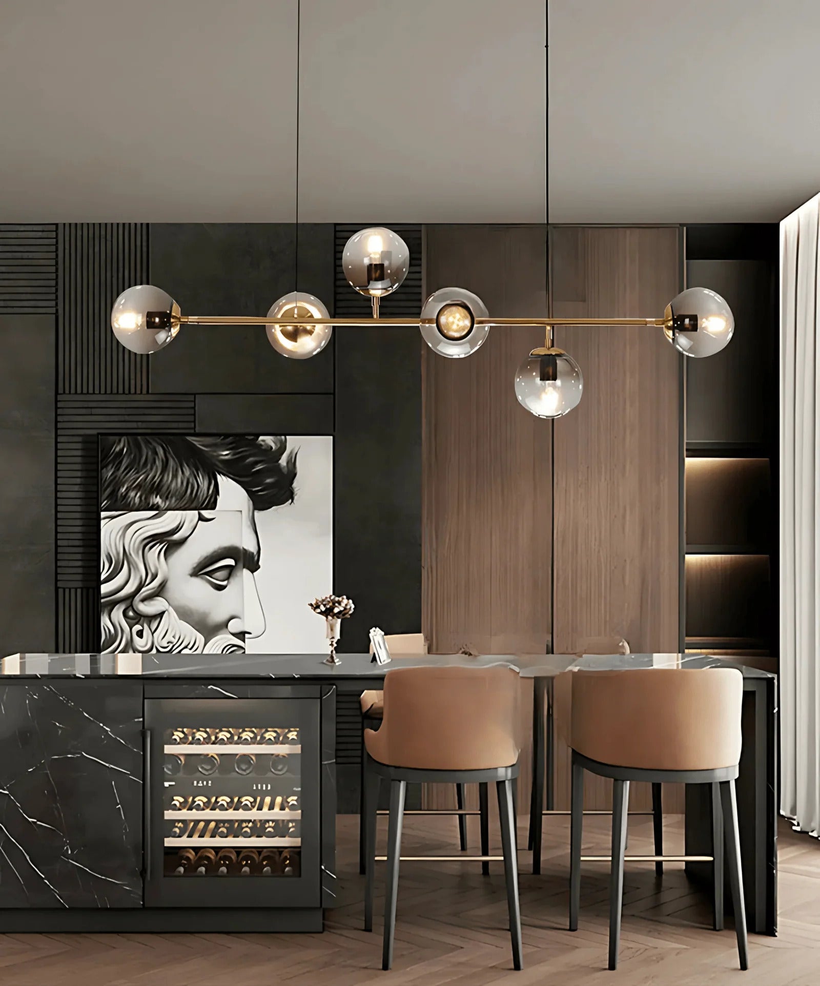 Bank pendant light