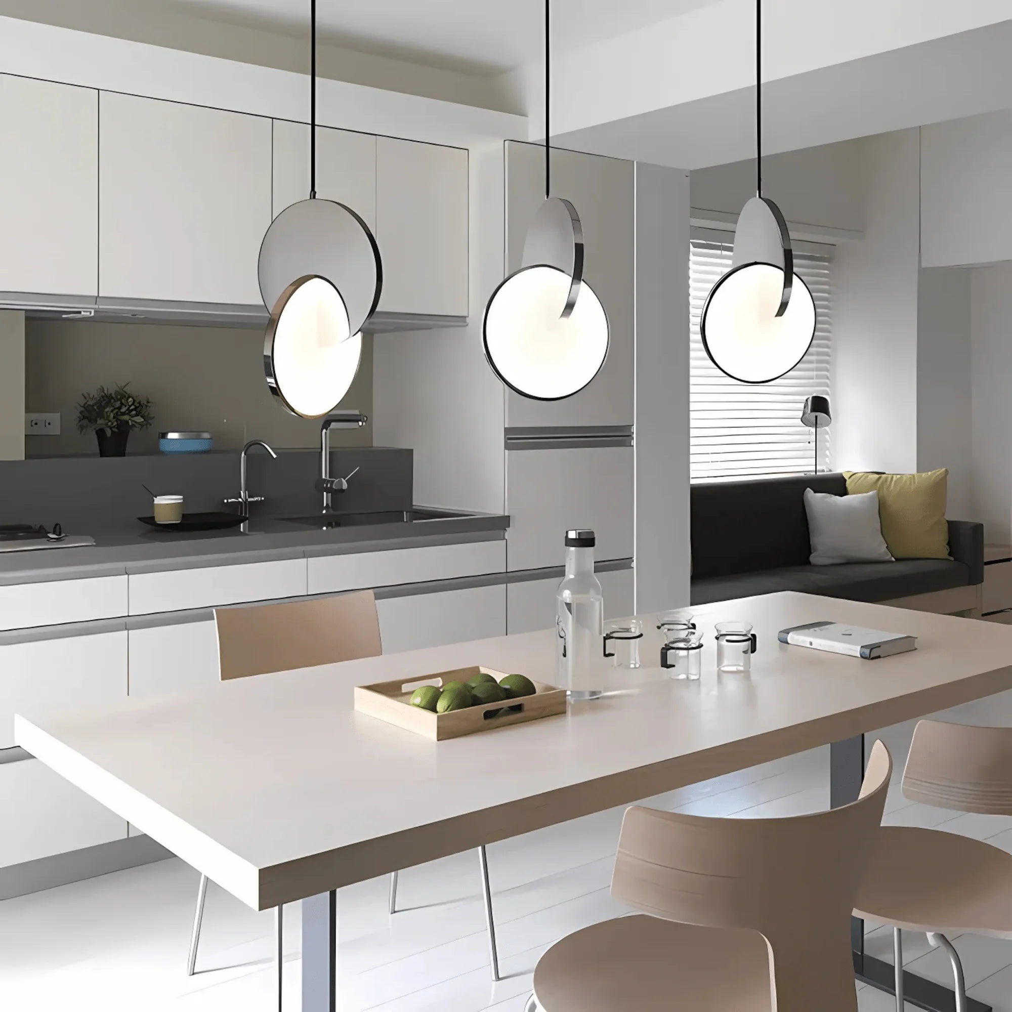 Coin pendant light