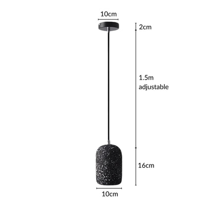 Pebble cement pendant light